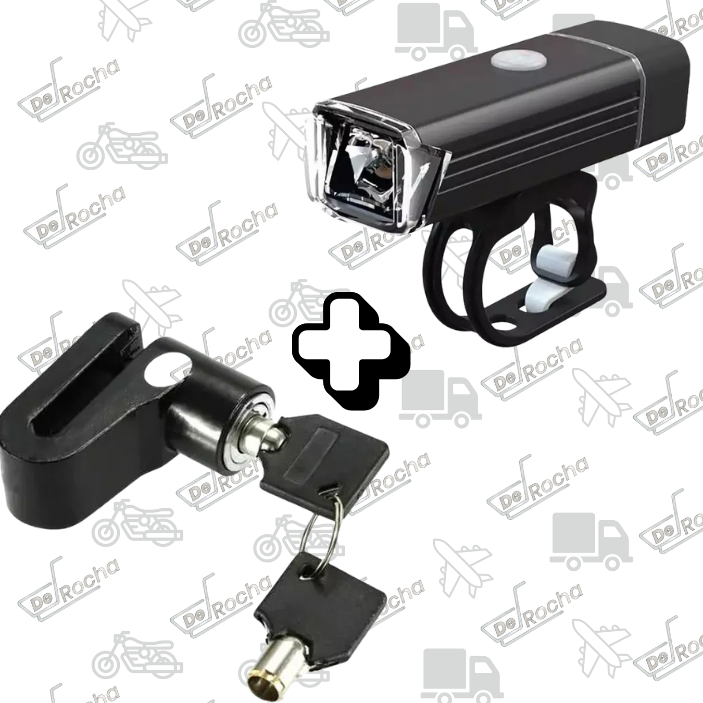 Combo linterna Bici+ candado seguridad